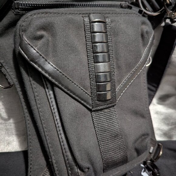 Jungle Tribe VEGAN 2.0 Black Canvas Faux Leather Holster Bag - Picture 6 of 10